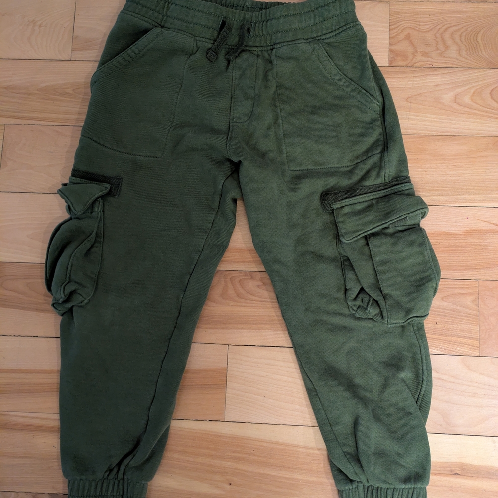 Kids Green Cargo Pants